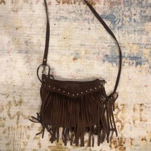 JJ Winters NEVER USED cross body fringe satchel